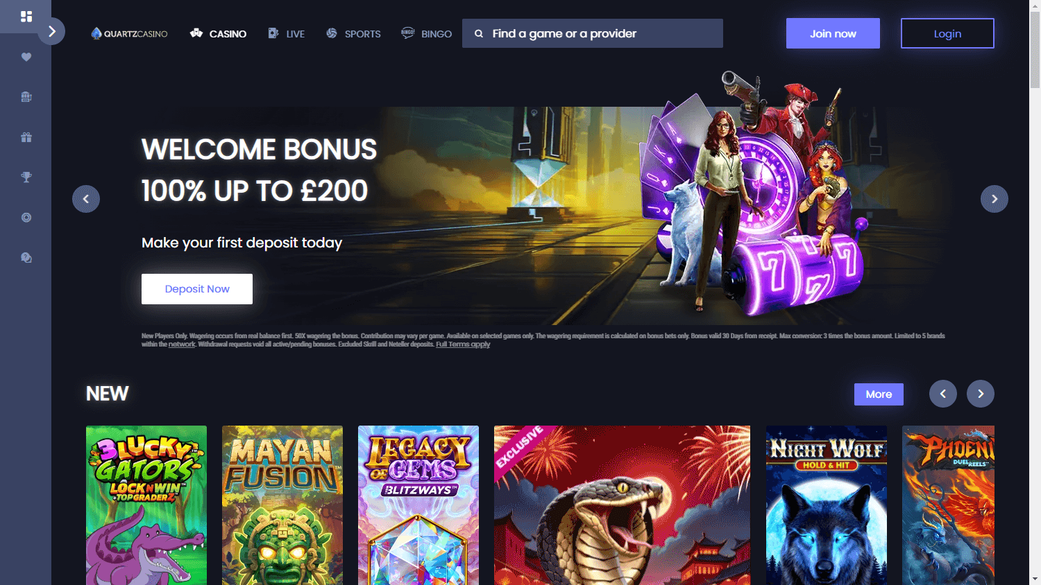 QuartzCasino Desktop screenshot