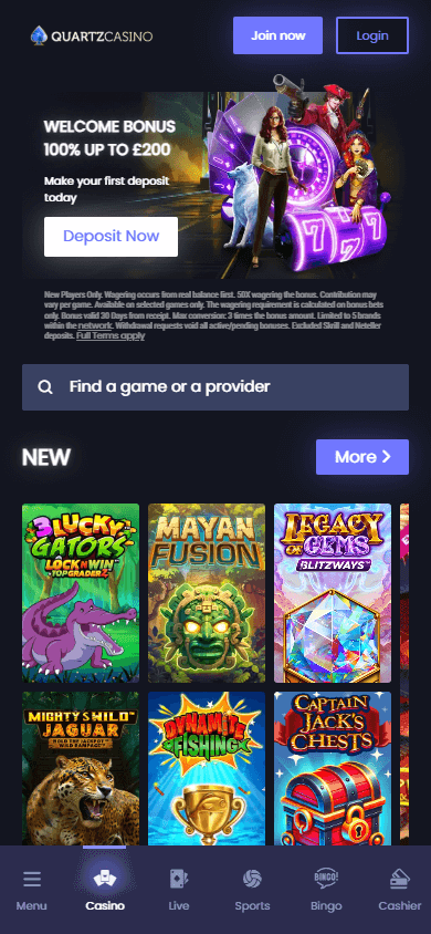 QuartzCasino Mobile screenshot